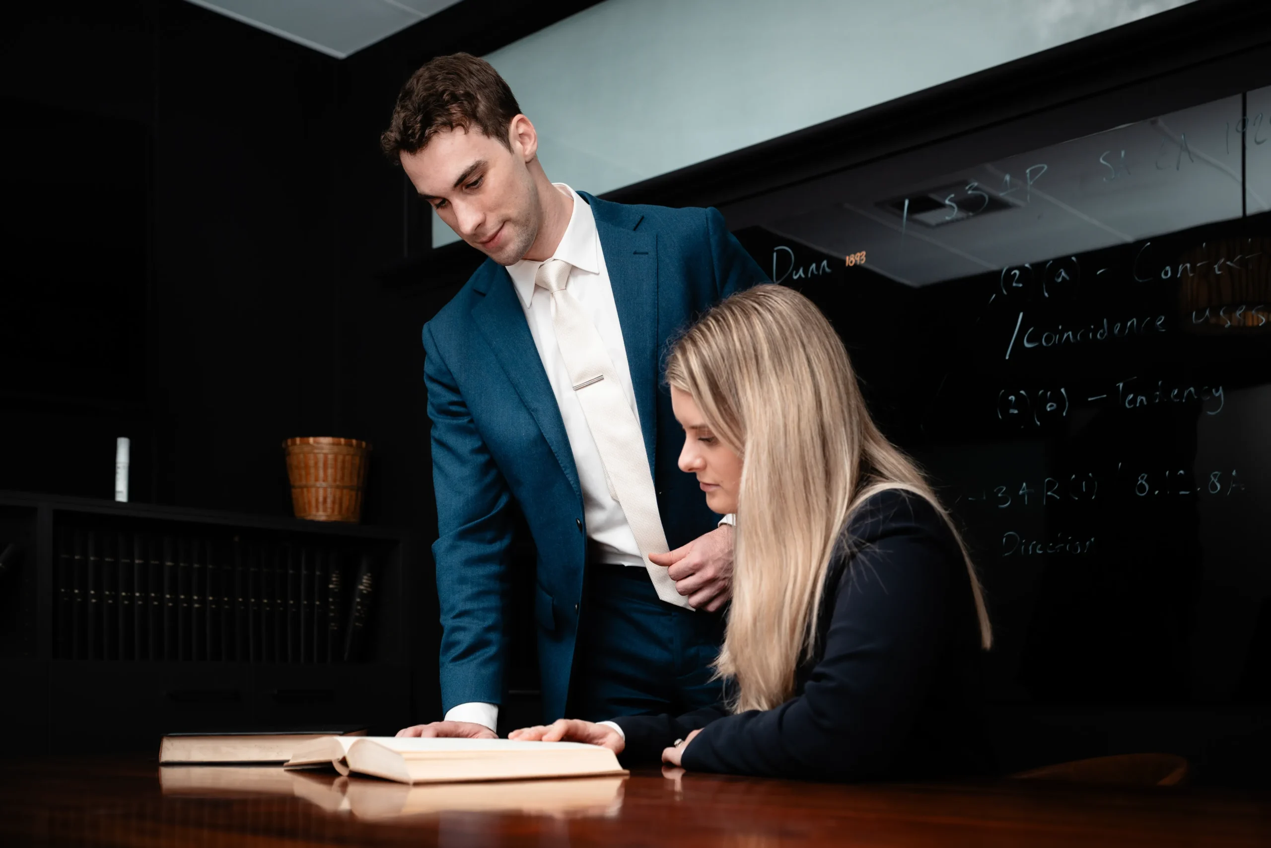 Liam Sambrook of D'Angelo Lawyers discussing a will with a client